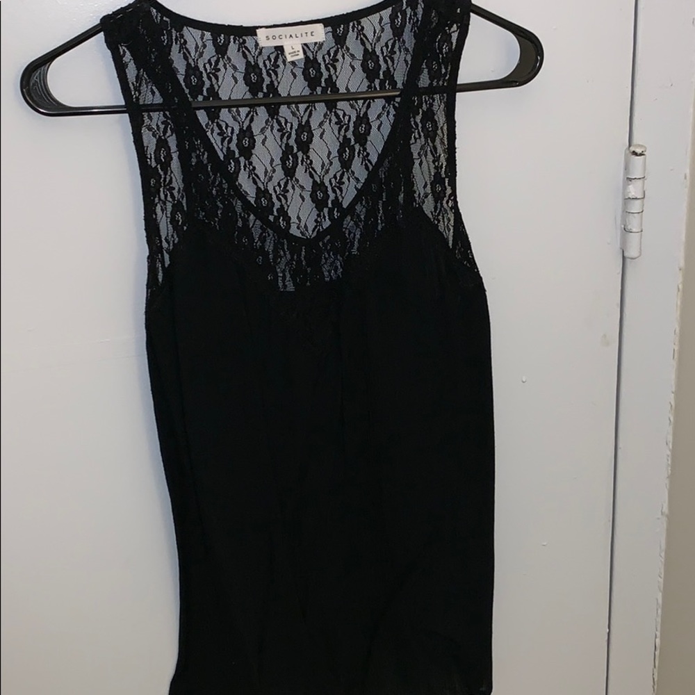 Black lace tank top